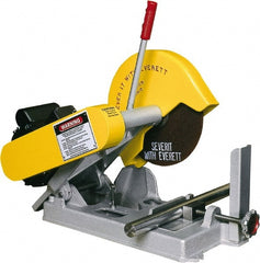 10″ Diam Blade 5/8″ Arbor Hole Straight Chop & Cutoff Saw 1-1/2″ Solid at 90°, 2″ Pipe at 90°, 3 hp, 230V, 3 Phase