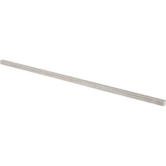 Value Collection - 12" Long x 1/4" High x 1/4" Wide, Plain Key Stock - Stainless Steel - Best Tool & Supply