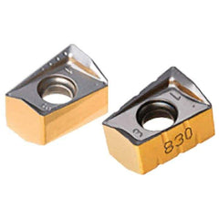 Iscar - H490 ANKX170604 Grade IC330 Carbide Milling Insert - TiCN/TiN Finish, 0.4094" Thick, 0.4mm Corner Radius - Best Tool & Supply