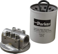 Parker - 1-1/4 NPTF, 10 Micron, Filter Assembly - Cellulose - Best Tool & Supply