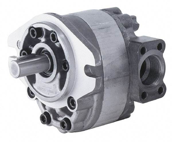 Parker - 2.6 GPM, 7/8-14 UNF-2B SAE Inlet Size, 2,500 RPM, 1/2" Shaft Diam, SAE AA Mount, Hydraulic Gear Pump - 2.56 GPM at 1,800 RPM, 5.13 GPM at 3,600 RPM, 2,500 psi Max Working Pressure, 7/8-14 SAE Port Size - Best Tool & Supply