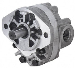 Parker - 7.3 GPM, 1-1/6-12 UNF-2B SAE Inlet Size, 2,500 RPM, 3/4" Shaft Diam, SAE A Mount, Hydraulic Gear Pump - 7.34 GPM at 1,800 RPM, 14.68 GPM at 3,600 RPM, 2,500 psi Max Working Pressure, 1-1/16-12 SAE Port Size - Best Tool & Supply