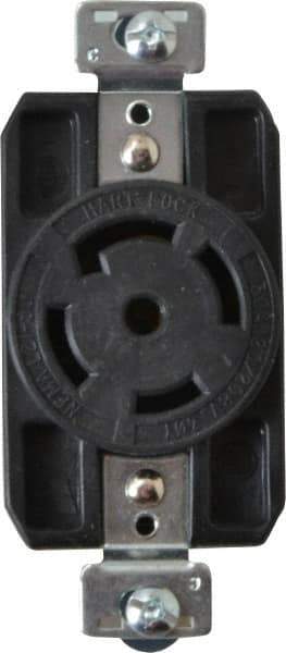 Cooper Wiring Devices - 120/208 VAC, 30 Amp, L21-30R NEMA, Self Grounding Receptacle - 4 Poles, 5 Wire, Female End, Black - Best Tool & Supply