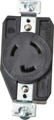 Cooper Wiring Devices - 125 VAC, 20 Amp, L5-20R NEMA, Self Grounding Receptacle - 2 Poles, 3 Wire, Female End, Black - Best Tool & Supply