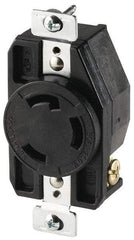 Cooper Wiring Devices - 480 VAC, 30 Amp, L8-30R NEMA, Self Grounding Receptacle - 2 Poles, 3 Wire, Female End, Black - Best Tool & Supply