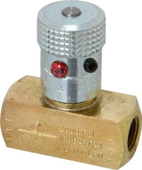 Parker - 3 GPM 1/8 Inlet Brass Hydraulic Control Valve - 1/8-27 Thread - Best Tool & Supply