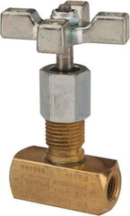 Parker - 3 GPM 1/8 Inlet Brass Hydraulic Control Valve - 1/8-27 Thread - Best Tool & Supply