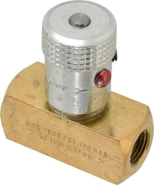 Parker - 3 GPM 1/8 Inlet Brass Hydraulic Control Valve - 1/8-27 Thread - Best Tool & Supply