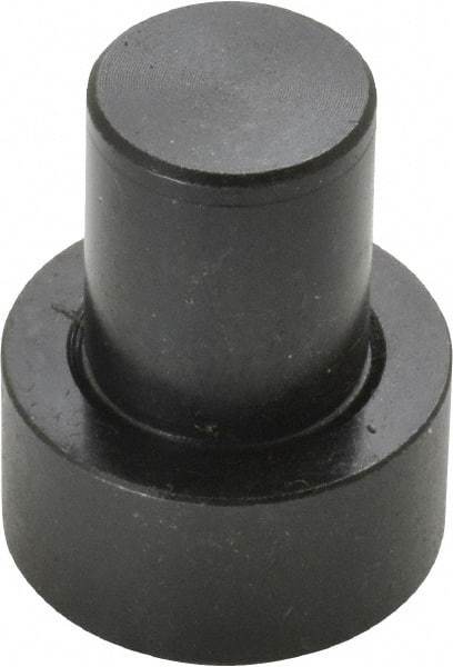 Gibraltar - 1-7/32" OAL, 1/2" Head Height, 1" OD, Low Carbon Steel, Ground, Press Fit Rest Button - Black Oxide Coating, 5/8" Pin Diam - Best Tool & Supply