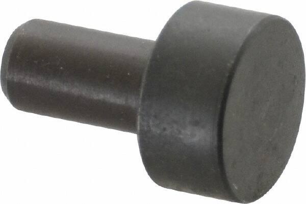 Gibraltar - 23/32" OAL, 1/4" Head Height, 1/2" OD, 52100 Steel, Unground, Press Fit Rest Button - Black Oxide Coating, 1/4" Pin Diam - Best Tool & Supply