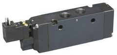 Parker - 4-Way Body Ported Stacking Solenoid Valve - 24 VDC, 7 CV Rate, Air Return, 9.13" Long - Best Tool & Supply