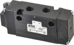 Parker - 1/4", 4-Way Body Ported Stacking Solenoid Valve - 1.4 CV Rate, Air Return, 1.89" High x 4.37" Long - Best Tool & Supply