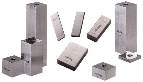 Mitutoyo - 0.1004" Rectangular Steel Gage Block - Accuracy Grade AS-1, Includes Certificate of Inspection - Best Tool & Supply