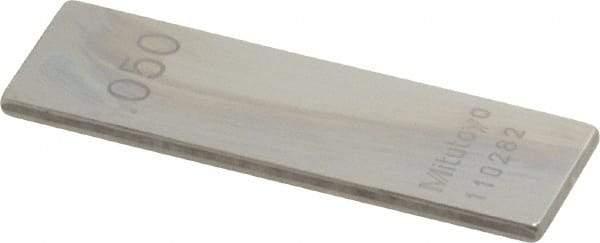 Mitutoyo - 0.05" Rectangular Steel Gage Block - Accuracy Grade 0, Includes Certificate of Inspection - Best Tool & Supply