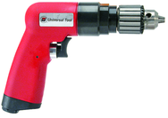 #UT8895 - 3/8" Non-Reversing - Air Powered Drill - Handle Exhaust - Best Tool & Supply
