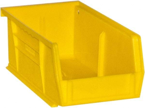 Durham - 7-7/16" Deep, Yellow Plastic Hang and Stack Bins - 3" High x 4-3/16" Wide x 7-7/16" Long - Best Tool & Supply