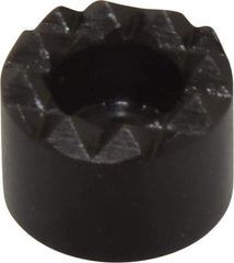 Fairlane - 1/2" Diam, 3/8" High, No. 8 C Bore SHCS, Counterbored, Fine Tooth Grade Diamond Serration Tooth Pattern, High Speed Steel, Round Positioning Gripper - Black Oxide Coated - Best Tool & Supply