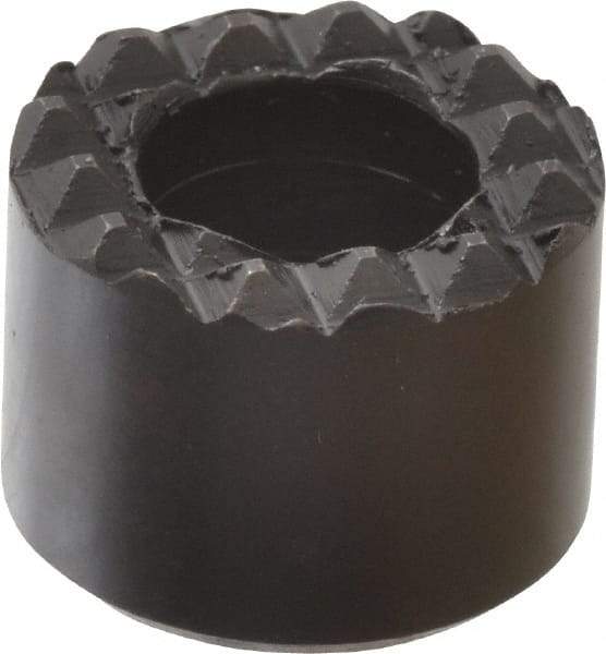 Fairlane - 1/2" Diam, 3/8" High, No. 8 C Bore SHCS, Counterbored, Extra Fine Tooth Grade Diamond Serration Tooth Pattern, High Speed Steel, Round Positioning Gripper - Black Oxide Coated - Best Tool & Supply