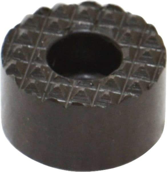 Fairlane - 5/8" Diam, 3/8" High, No. 8 C Bore SHCS, Counterbored, Extra Fine Tooth Grade Diamond Serration Tooth Pattern, High Speed Steel, Round Positioning Gripper - Black Oxide Coated - Best Tool & Supply