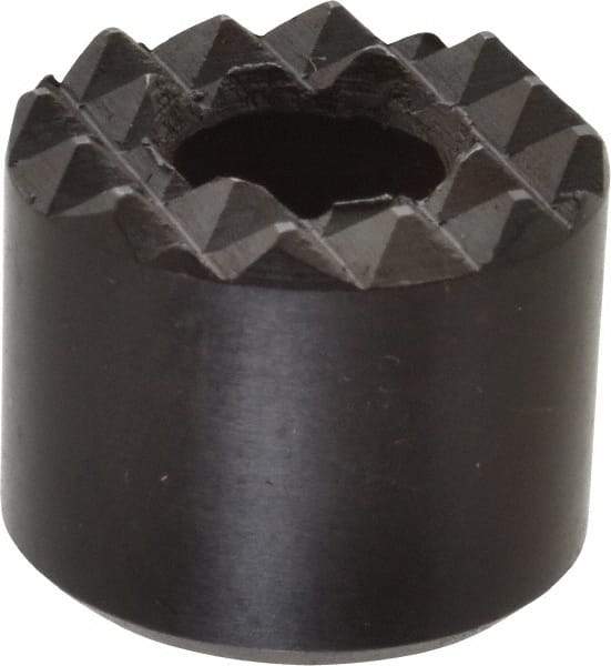 Fairlane - 5/8" Diam, 1/2" High, No. 8 C Bore SHCS, Counterbored, Fine Tooth Grade Diamond Serration Tooth Pattern, High Speed Steel, Round Positioning Gripper - Black Oxide Coated - Best Tool & Supply