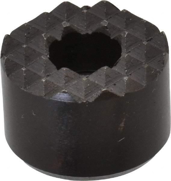 Fairlane - 3/4" Diam, 1/2" High, No. 10 C Bore SHCS, Counterbored, Fine Tooth Grade Diamond Serration Tooth Pattern, High Speed Steel, Round Positioning Gripper - Black Oxide Coated - Best Tool & Supply