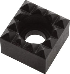 Fairlane - 1/2" Square, 3/8" High, #10 C Bore SHCS Size, Fine Tooth Grade, Diamond Serration, High Speed Steel, Square Positioning Gripper - 0.03 x 45A° Chamfer, 1/4" Counterbore Depth, Black Oxide Finish - Best Tool & Supply