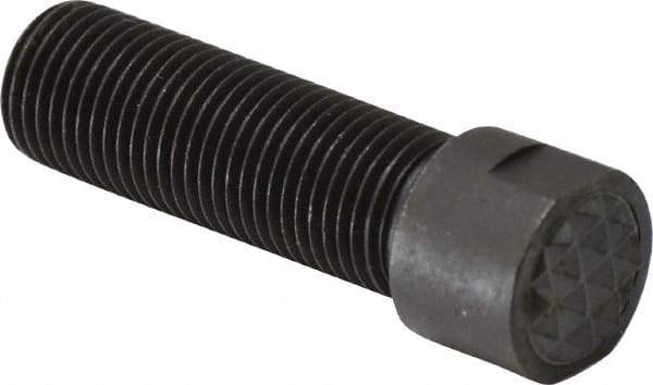 Fairlane - Serrated Tooth, 1/2-20, 3/16" Internal Hex, 1-1/2" Shank Length, 1-1/2" Thread Length, Black Oxide Finish, Round Head, Adjustable Positioning Gripper - 1/2" Pad Diam, 5/8" Hex, 1/4" Head Height, Fine Tooth Grade - Best Tool & Supply