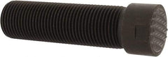 Fairlane - Serrated Tooth, 3/4-16, 5/16" Internal Hex, 2-1/2" Shank Length, 2-1/2" Thread Length, Black Oxide Finish, Round Head, Adjustable Positioning Gripper - 3/4" Pad Diam, 7/8" Hex, 1/4" Head Height, Fine Tooth Grade - Best Tool & Supply