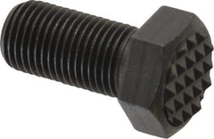 Fairlane - Serrated Tooth, 1/2-20, 1" Shank Length, 1" Thread Length, Black Oxide Finish, Hex Head, Adjustable Positioning Gripper - 5/8" Pad Diam, 3/4" Hex, 23/64" Head Height, Fine Tooth Grade - Best Tool & Supply