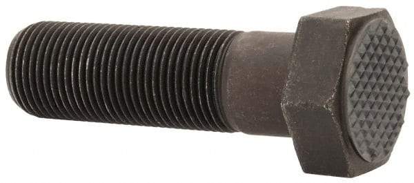 Fairlane - Serrated Tooth, 3/4-16, 2-1/2" Shank Length, 1-3/4" Thread Length, Black Oxide Finish, Hex Head, Adjustable Positioning Gripper - 1" Pad Diam, 1-1/8" Hex, 1/2" Head Height, Extra Fine Tooth Grade - Best Tool & Supply