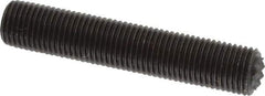 Fairlane - Serrated Tooth, 3/8-24, 3/16" Internal Hex, 2" Thread Length, Black Oxide Finish, Fully Threaded, Adjustable Positioning Gripper - 1/4" Pad Diam, Extra Fine Tooth Grade - Best Tool & Supply