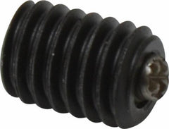 Fairlane - 3/8-16, 1/2" Thread Length, 3/16" Ball Diam, Serrated Ball Pad Surface, Alloy Steel, Black Oxide, Threaded, Swivel Action Gripper Assemblies - 5/32" Contact Diam, High Speed Steel Ball - Best Tool & Supply