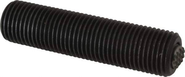 Fairlane - 1/2-20, 2" Thread Length, 9/32" Ball Diam, Serrated Ball Pad Surface, Alloy Steel, Black Oxide, Threaded, Swivel Action Gripper Assemblies - 1/4" Contact Diam, High Speed Steel Ball - Best Tool & Supply