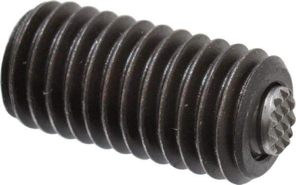 Fairlane - 1/2-13, 1" Thread Length, 9/32" Ball Diam, Serrated Ball Pad Surface, Alloy Steel, Black Oxide, Threaded, Swivel Action Gripper Assemblies - 1/4" Contact Diam, High Speed Steel Ball - Best Tool & Supply