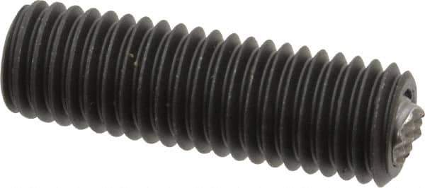 Fairlane - 5/8-11, 2" Thread Length, 3/8" Ball Diam, Serrated Ball Pad Surface, Alloy Steel, Black Oxide, Threaded, Swivel Action Gripper Assemblies - 5/16" Contact Diam, High Speed Steel Ball - Best Tool & Supply