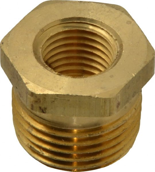 Eaton - 1/2 Male Thread x 1/4 Female Thread, Brass Industrial Pipe Hex Bushing - Best Tool & Supply