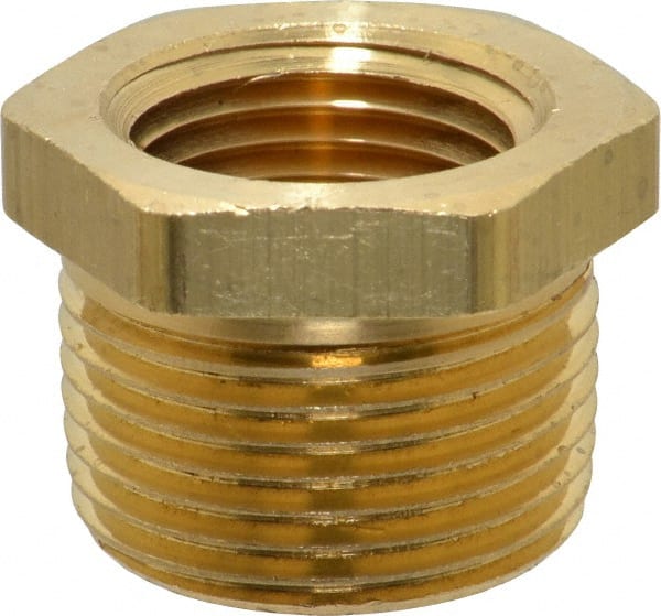 Eaton - 3/4 Male Thread x 1/2 Female Thread, Brass Industrial Pipe Hex Bushing - Best Tool & Supply