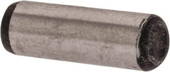 Value Collection - 1/8" Diam x 3/8" Pin Length Alloy Steel Oversized Dowel Pin - C 50-58 Hardness, 3,200 Lb Breaking Strength, 1 Beveled & 1 Rounded End - Best Tool & Supply