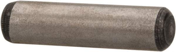 Value Collection - 1/8" Diam x 1/2" Pin Length Alloy Steel Oversized Dowel Pin - C 50-58 Hardness, 3,200 Lb Breaking Strength, 1 Beveled & 1 Rounded End - Best Tool & Supply