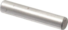 Value Collection - 3/16" Diam x 1" Pin Length Alloy Steel Oversized Dowel Pin - C 50-58 Hardness, 7,200 Lb Breaking Strength, 1 Beveled & 1 Rounded End - Best Tool & Supply