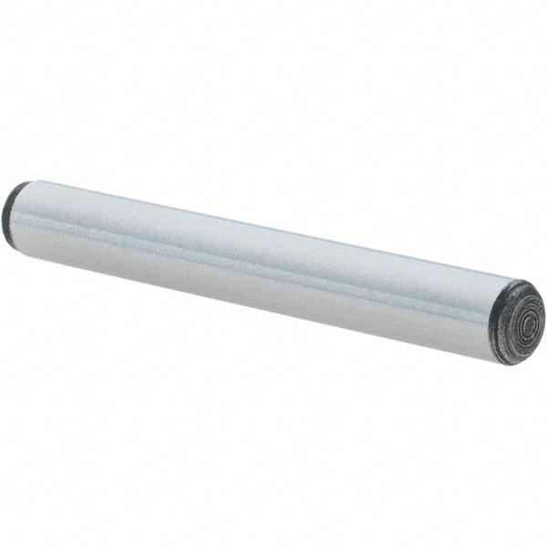 Value Collection - 3/16" Diam x 1-1/2" Pin Length Alloy Steel Oversized Dowel Pin - C 50-58 Hardness, 7,200 Lb Breaking Strength, 1 Beveled & 1 Rounded End - Best Tool & Supply