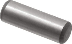 Value Collection - 1/4" Diam x 3/4" Pin Length Alloy Steel Oversized Dowel Pin - C 50-58 Hardness, 12,800 Lb Breaking Strength, 1 Beveled & 1 Rounded End - Best Tool & Supply