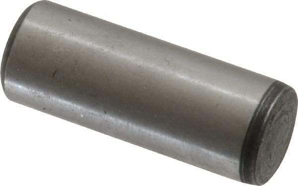 Value Collection - 3/8" Diam x 1" Pin Length Alloy Steel Oversized Dowel Pin - C 50-58 Hardness, 28,700 Lb Breaking Strength, 1 Beveled & 1 Rounded End - Best Tool & Supply