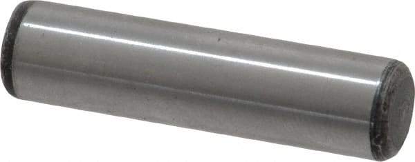 Value Collection - 3/8" Diam x 1-1/2" Pin Length Alloy Steel Oversized Dowel Pin - C 50-58 Hardness, 28,700 Lb Breaking Strength, 1 Beveled & 1 Rounded End - Best Tool & Supply