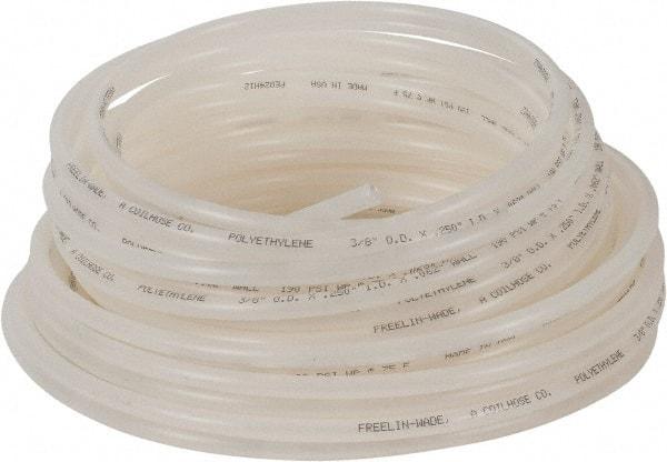 Coilhose Pneumatics - 1/4" ID x 3/8" OD, 100' Long, Polyethylene Tube - Natural, 192 Max psi, -60 to 200°F - Best Tool & Supply