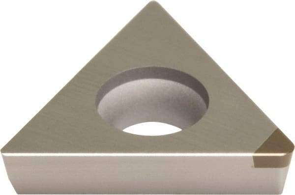 Sumitomo - NU-TPGA221 Grade BN2000 PCBN Turning Insert - Uncoated, 60° Triangle, 1/4" Inscr Circle, 1/8" Thick, 1/64" Corner Radius - Best Tool & Supply