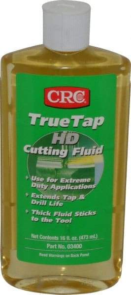 CRC - TrueTap HD, 16 oz Bottle Cutting & Tapping Fluid - Straight Oil, For Drilling, Reaming, Sawing, Shearing, Threading, Turning - Best Tool & Supply