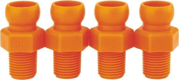 Loc-Line - 4 Piece, 1/4" Hose ID, Male to Female Coolant Hose Connector - 1/8" NPT, For Loc-Line Modular Hose Systems - Best Tool & Supply