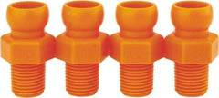 Loc-Line - 4 Piece, 1/4" Hose ID, Male to Female Coolant Hose Connector - 1/8" NPT, For Loc-Line Modular Hose Systems - Best Tool & Supply