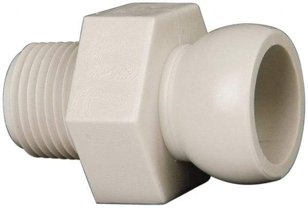 Cedarberg - 4 Piece, 1/2" Hose ID, Male to Male Coolant Hose Pipe Thread Connector - 3/8" NPT, For Snap-Loc Modular Hose Systems - Best Tool & Supply